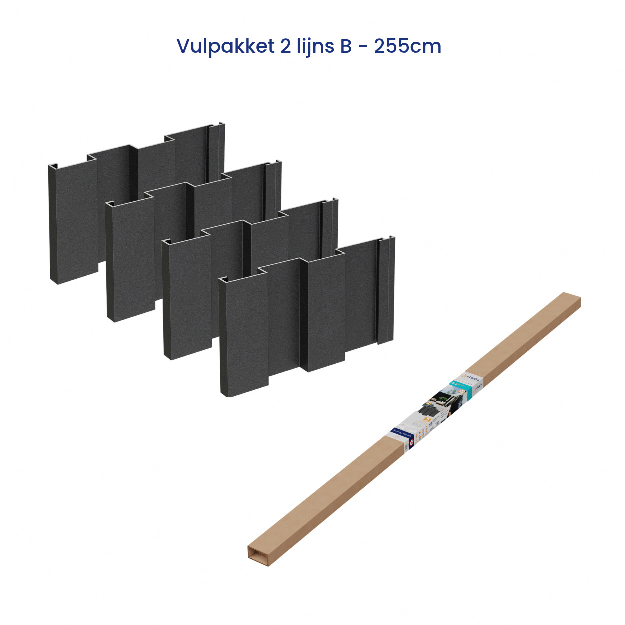 Cladix Aluminium Gevelbekleding Gitzwart RAL9005